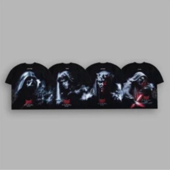 Black Graphic T-Shirt Set